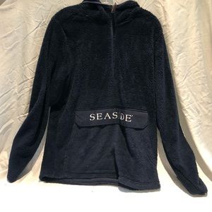 Navy Seaside Zip-Up Fleece